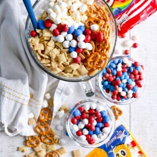 Red, White, And Blue Popcorn Mix