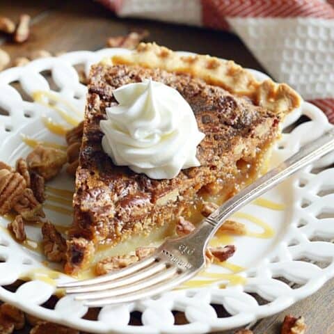 This recipe for Butterscotch Pecan Pie is a fun twist on an old family favorite. It's one of my favorite recipes this season!