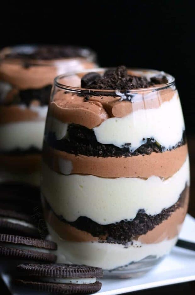 Oreo Double Chocolate Mousse Parfaits 3