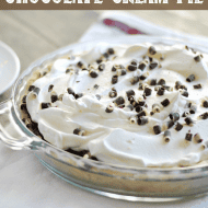The chocolate cream pie is made completely from scratach and is absolutely divine!