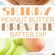 A low fat peanut butter chocolate-y dip that tastes like brownie batter. Sign me up!