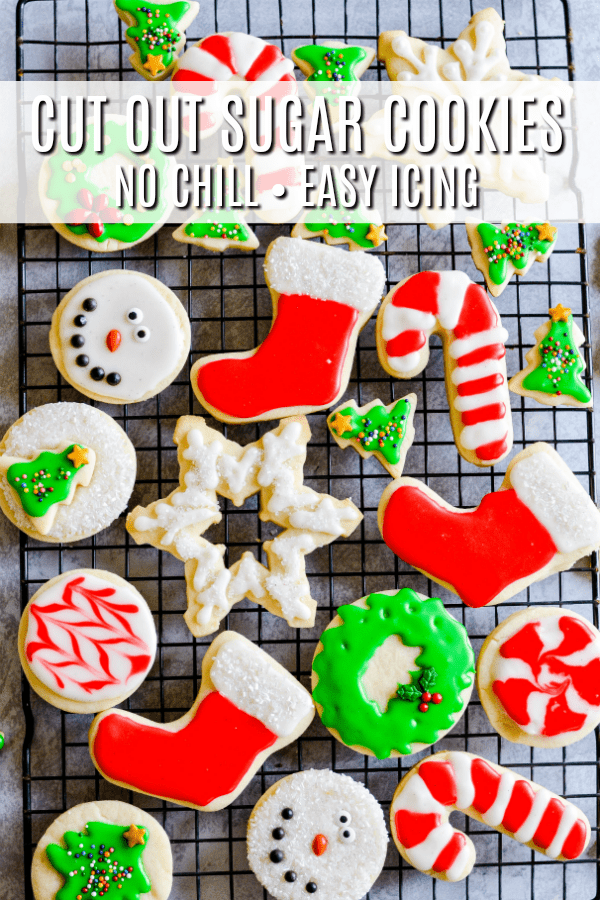 A cut out sugar cookie recipe for soft cookie that hold shape easily without chill time. Perfect for cookie plates during the crazy holiday season!