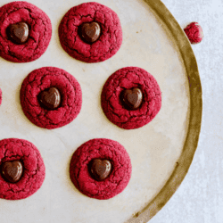 These Valentine's Day Red Velvet Cookies are the perfect treat to make for your sweetheart